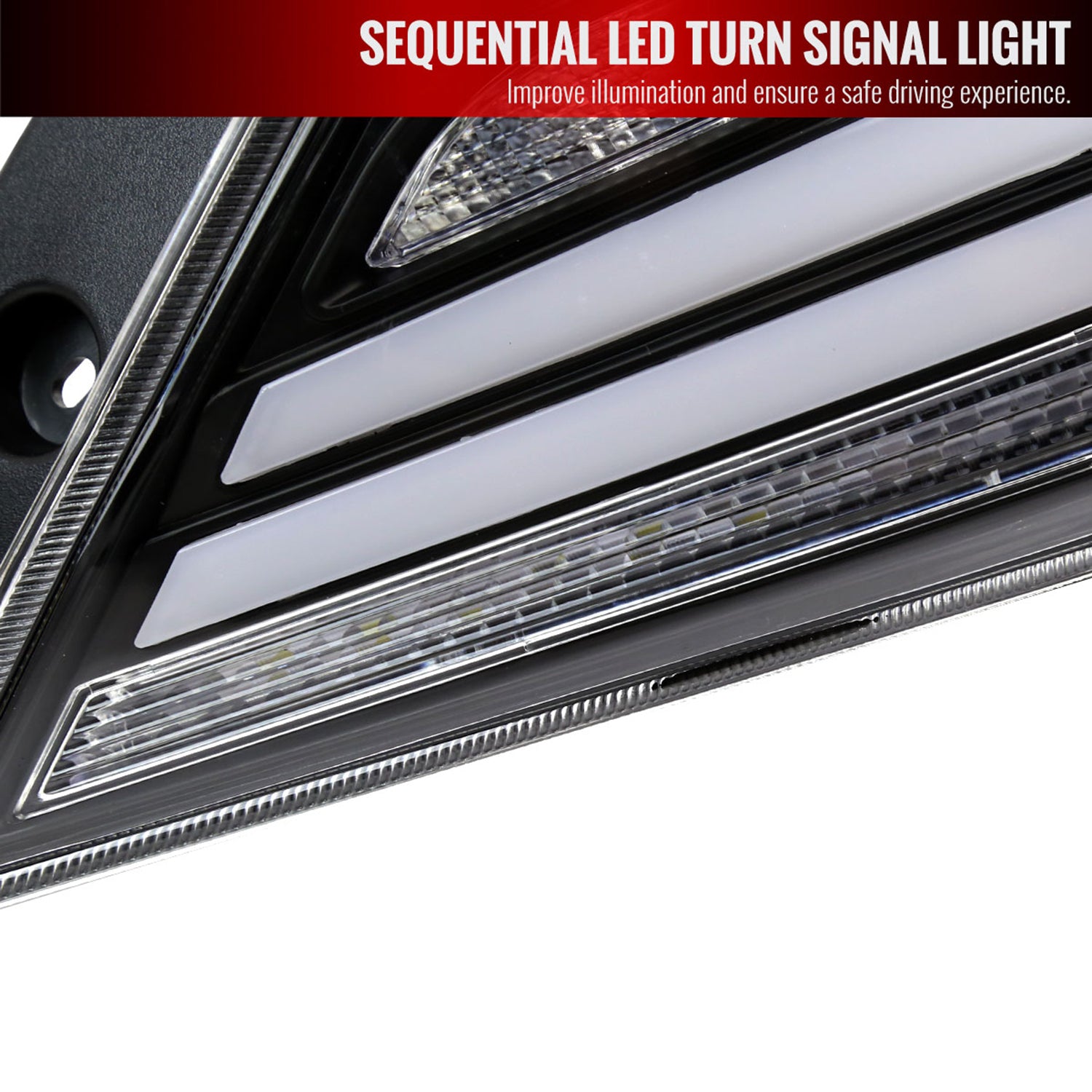 2016-2021 Honda Civic 4DR Sedan White LED Tail Lights Signal Lamps Matt Black