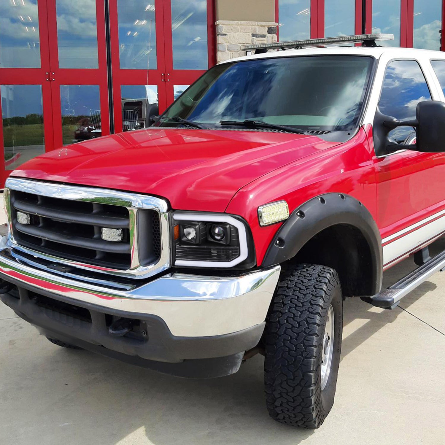 1999-2004 Ford F-250/350/450/550 /Excursion LED Bar Headlights LED Matte Black