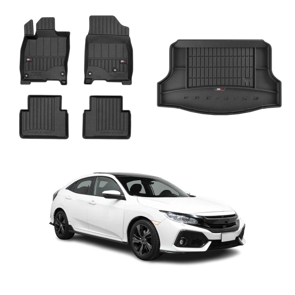 OMAC Floor Mats & Cargo Liners for Honda Civic 2016-2021 Hatchback