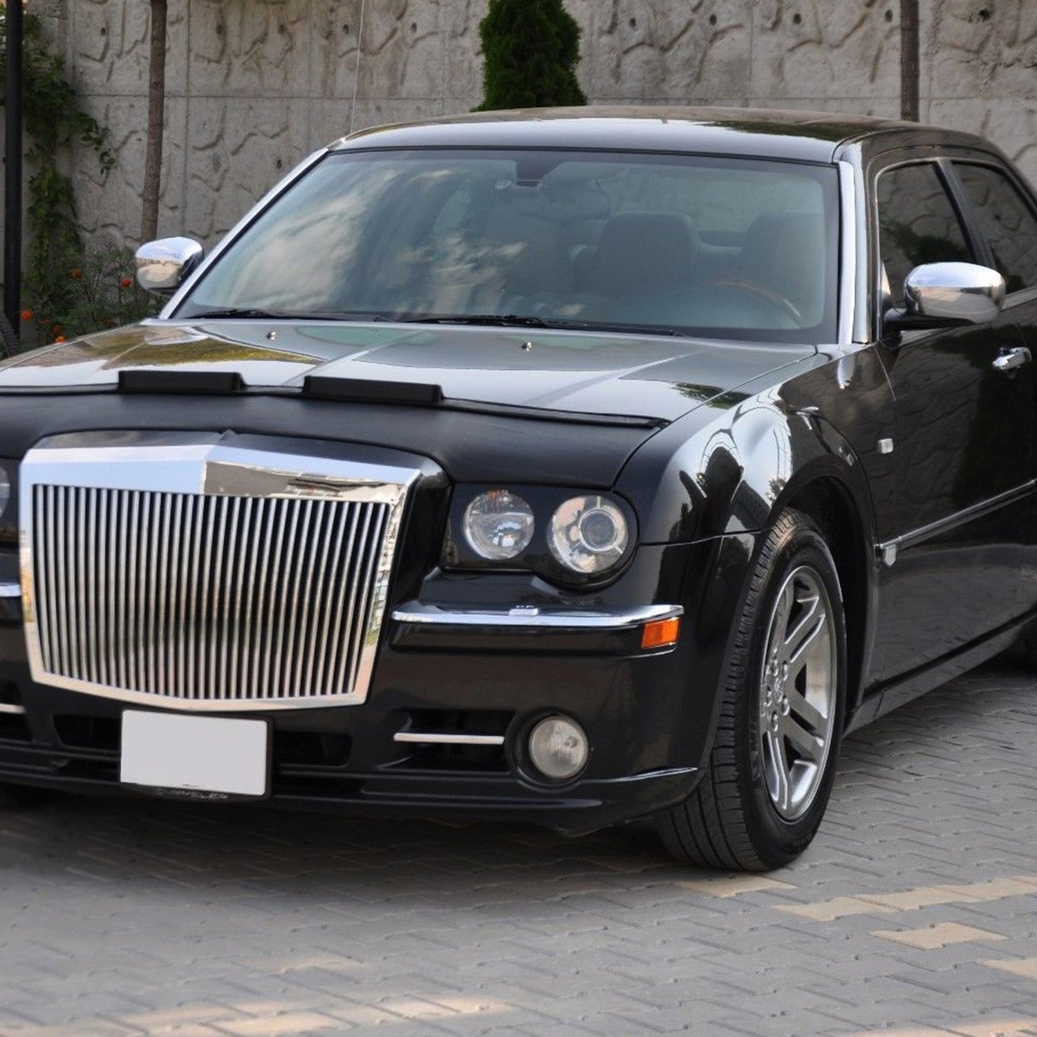 2005-2010 Chrysler 300C ABS Headlights Cover Black