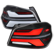 For Subaru WRX STi 015-2021 LED Tail Light Sequential Turn Signal Matte Black Clear Brake Reverse