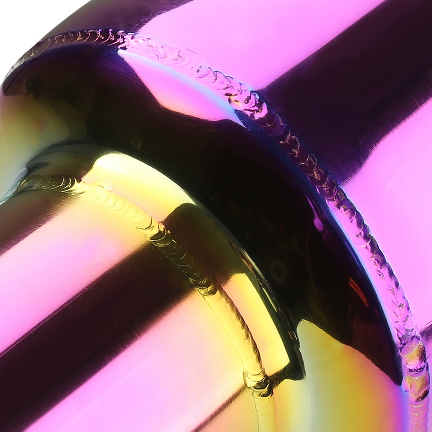 Universal 2.5" Inlet/4.125" Outlet Rainbow Steel Burnt Purple Exhaust Tips 2Pcs
