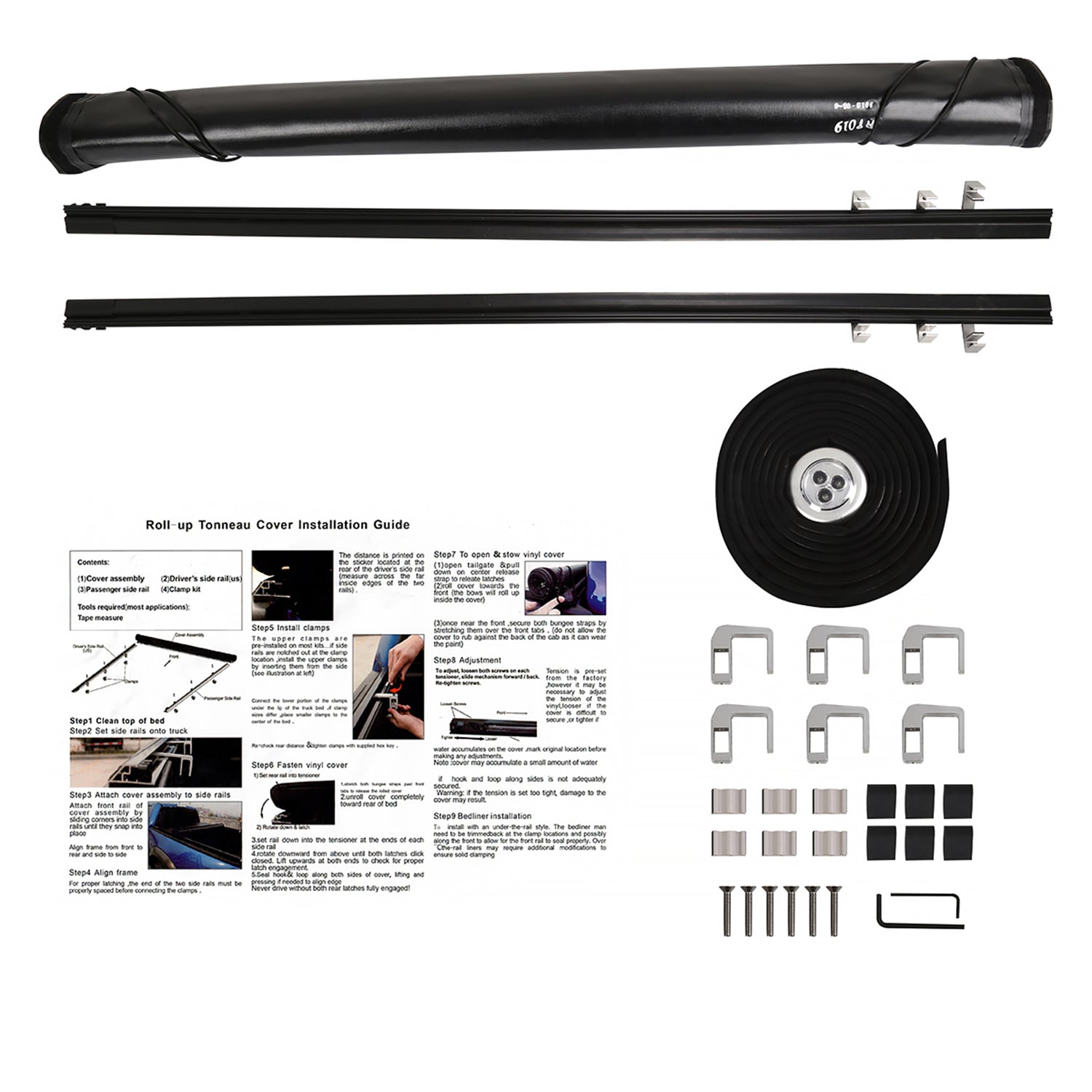 2015-2019 Ford F-150 SuperCrew Cab 78" Short Bed Roll Up Vinyl Tonneau Cover