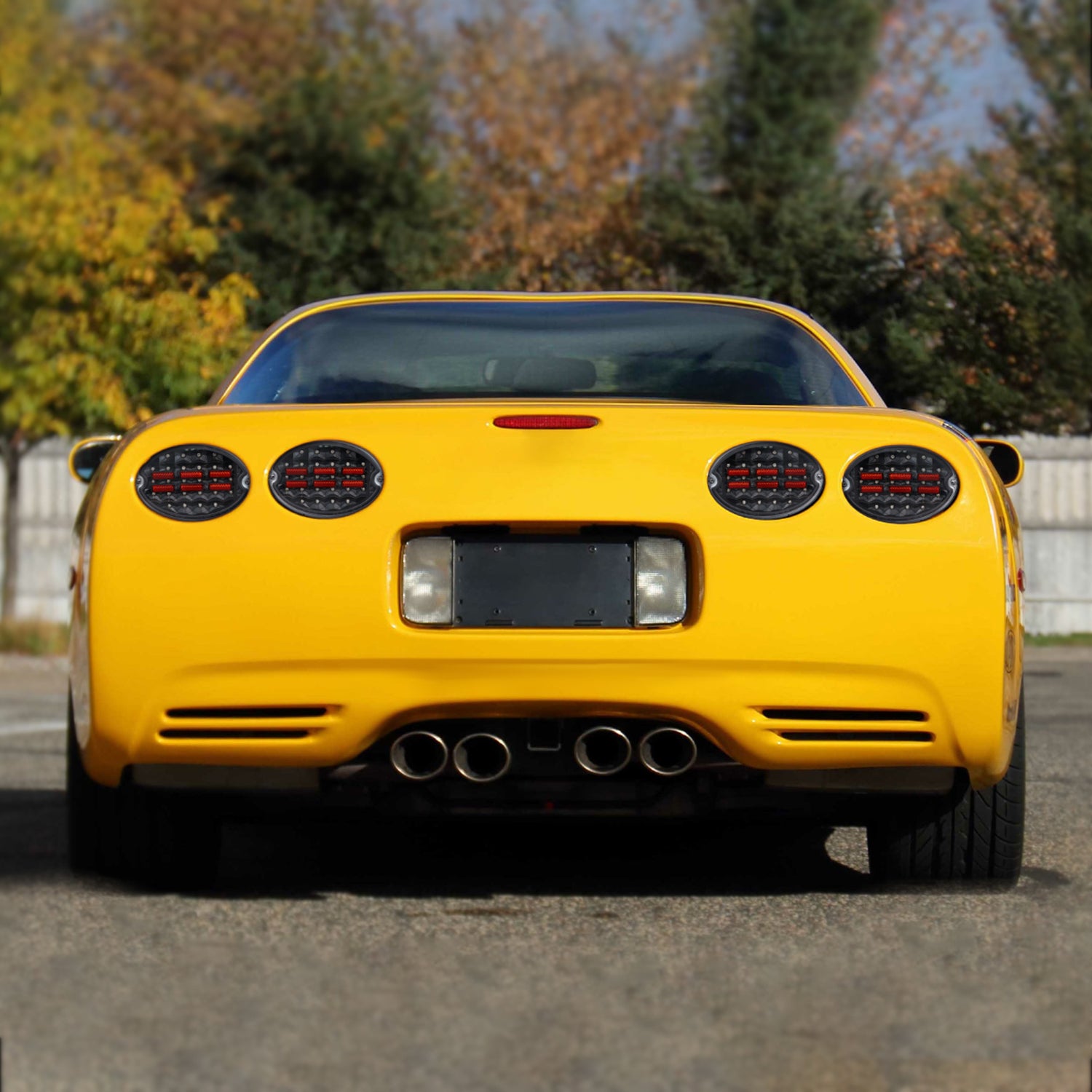 1997-2004 Chevy Corvette C5 LED Tail Lights Matte Black Housing/Clear Lens