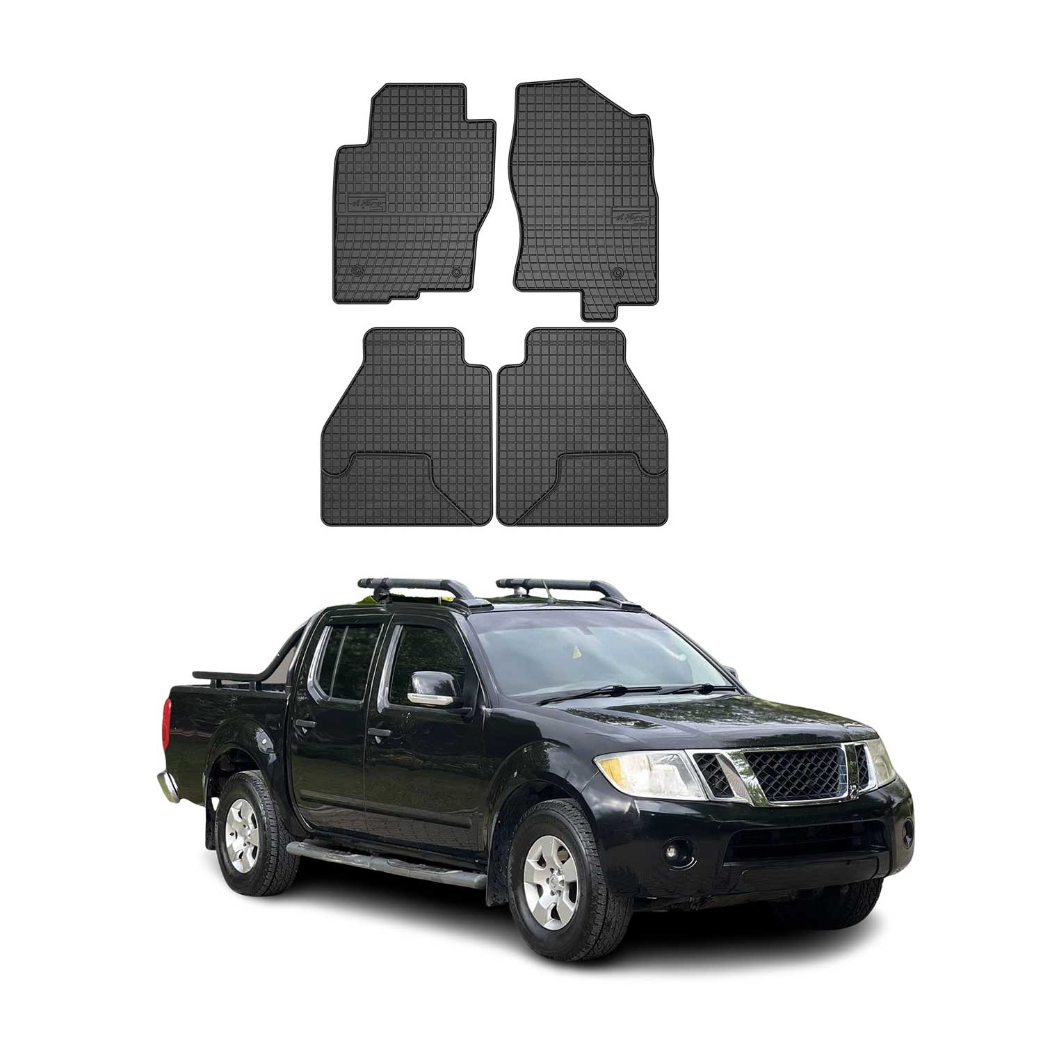 2010-2012 Nissan Pathfinder Floor Mats Liners Full Set All Weather Rubber Black