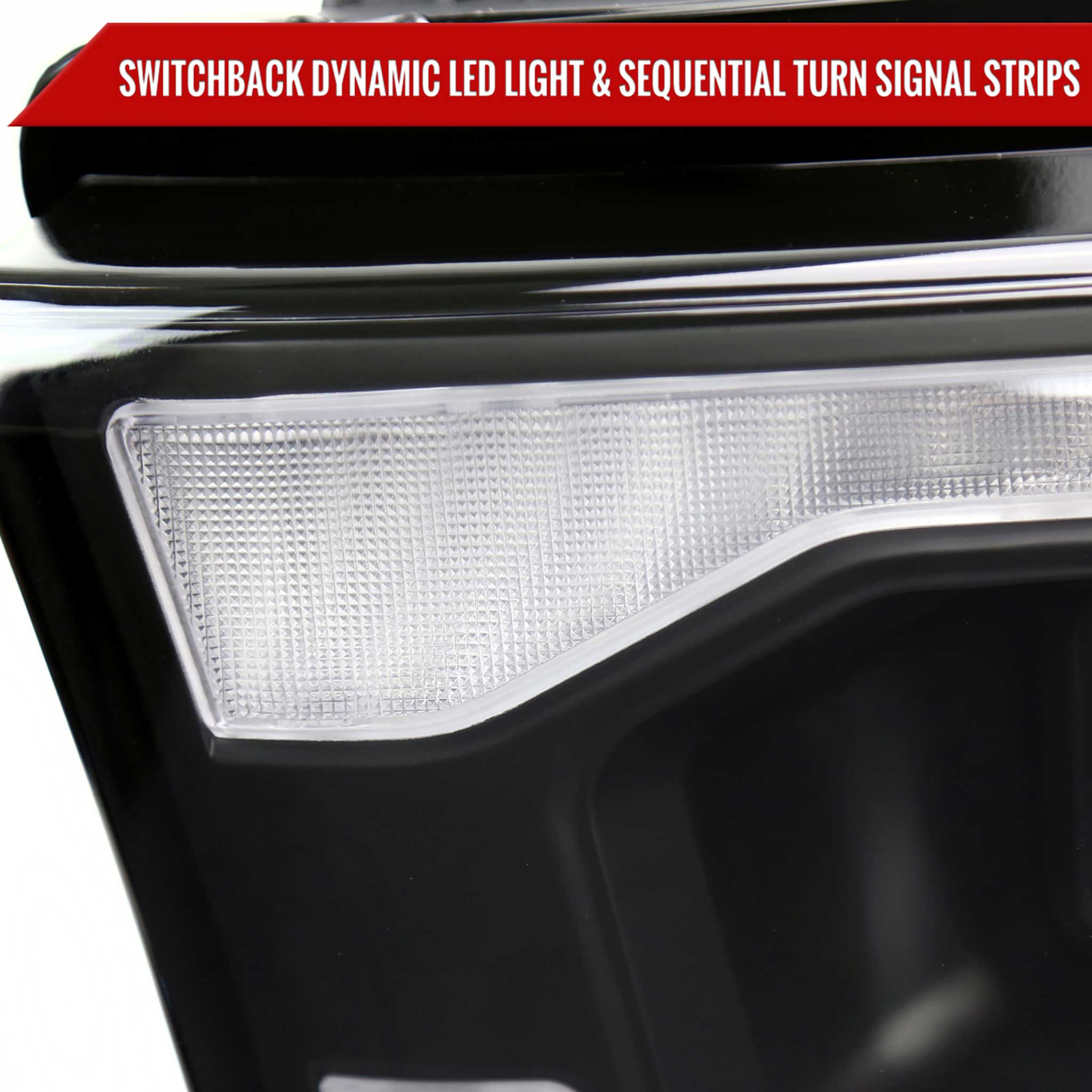 For Dodge RAM 2500 3500 5000 5500 2019-2024 Switchback LED Turn Signal Projector Headlights Matte Black Housing Clear Lens