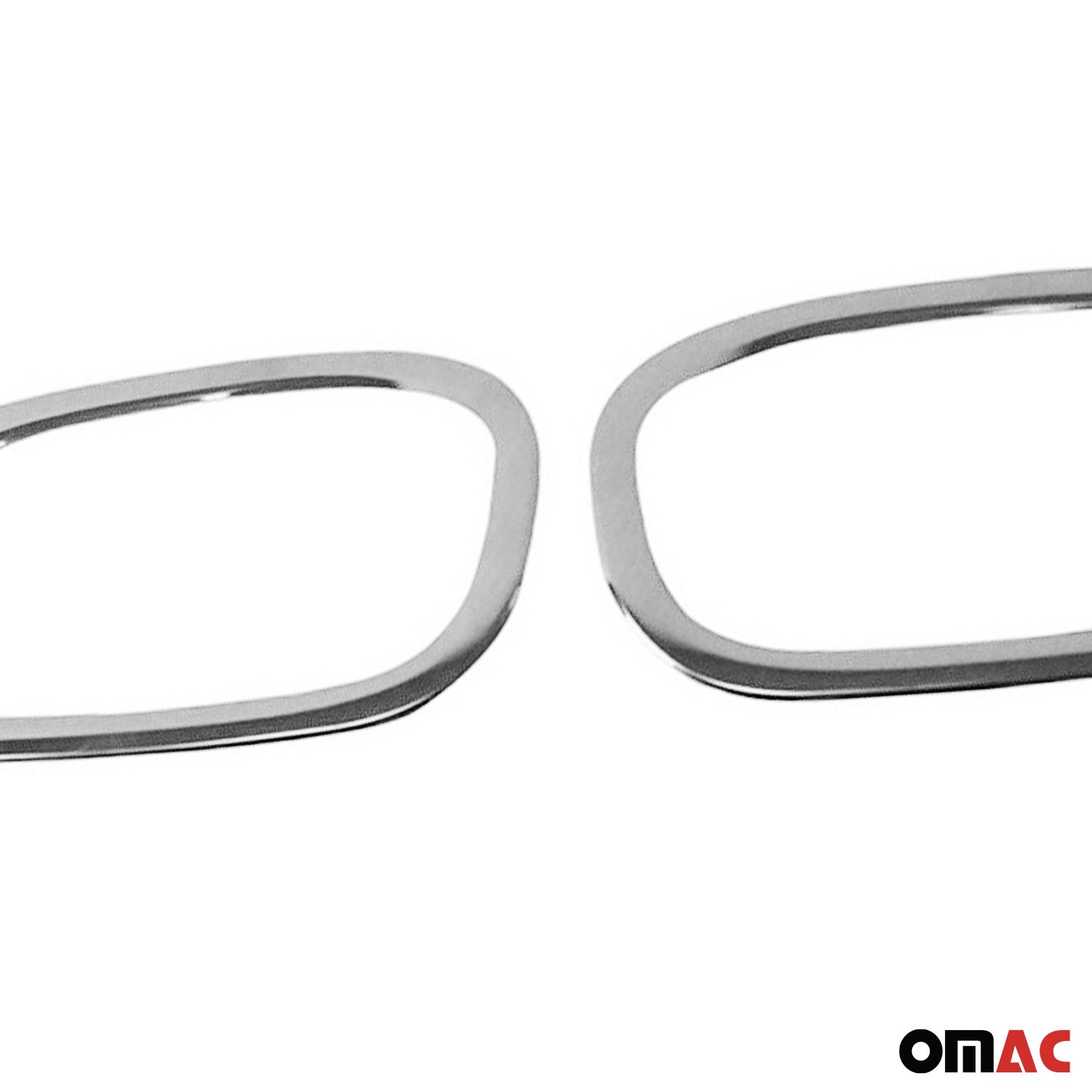 2019-2024 Jeep Renegade Rear Reflector Lamp Rim Frame Silver Steel 2 Pcs