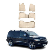 2004-2008 Infiniti QX56 Floor Mats Liners Full Set All Weather Beige
