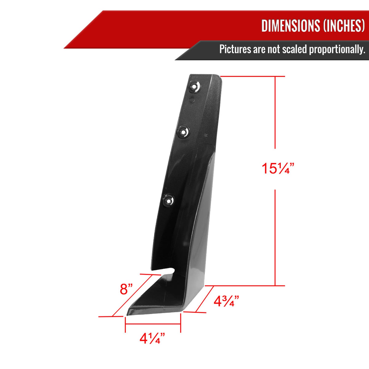 2014-2019 Chevrolet Corvette C7 Black 2PC Front Bumper Canards Spats Cover