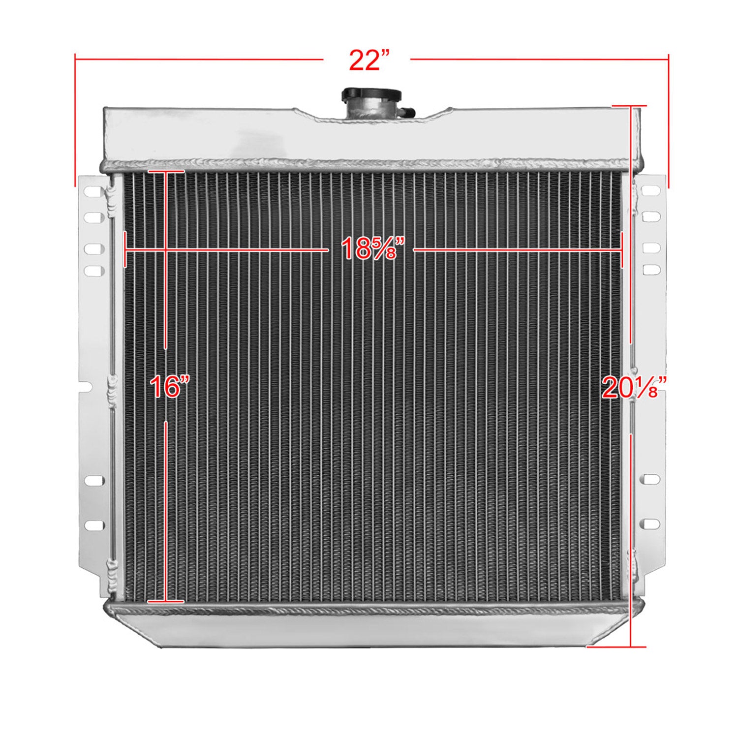 1963-1977 Ford Mustang/Maverick Mercury Alu 3Row Performance Radiator