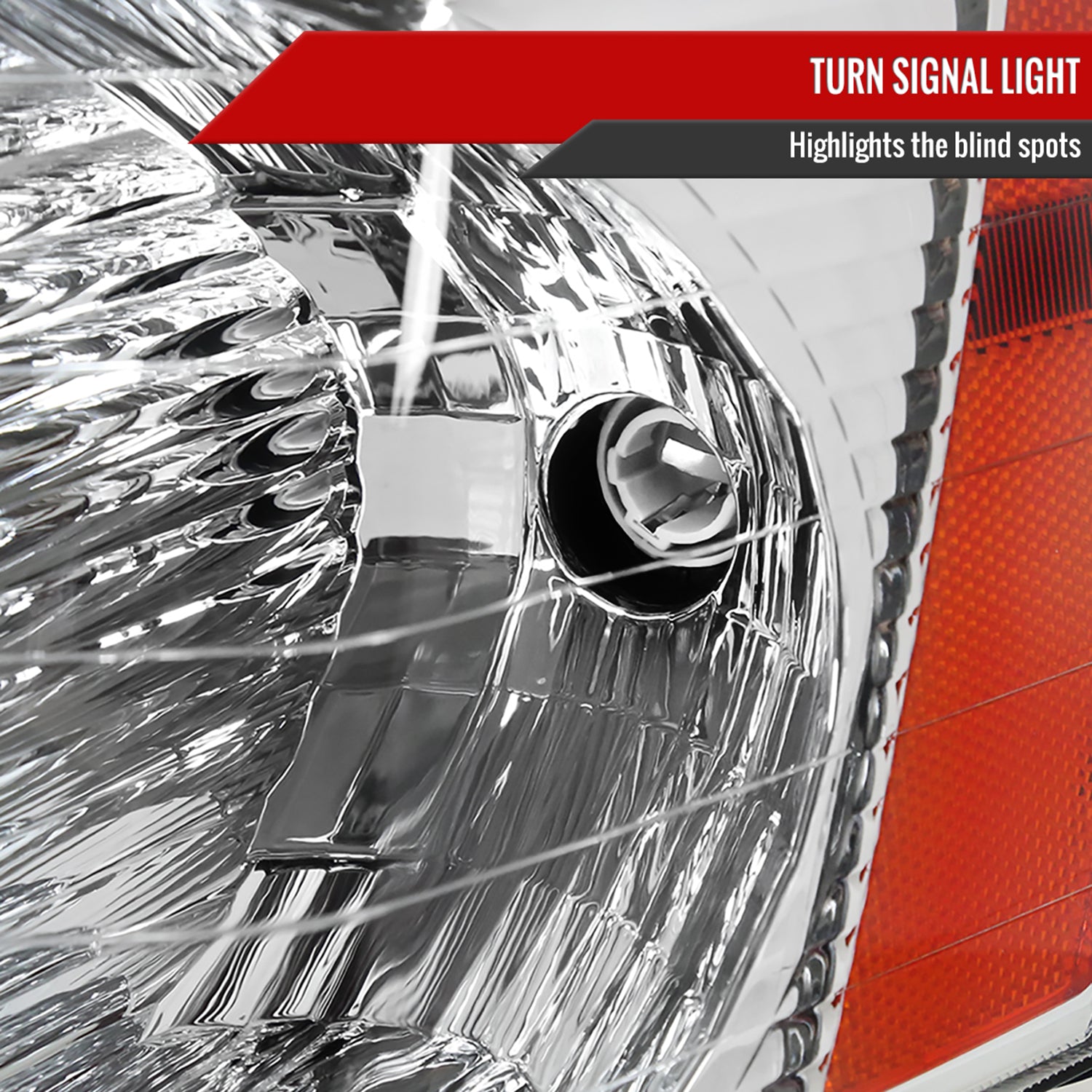 2005-2009 Chevy Equinox Factory Headlights w/Amber Reflector Chrome/Clear