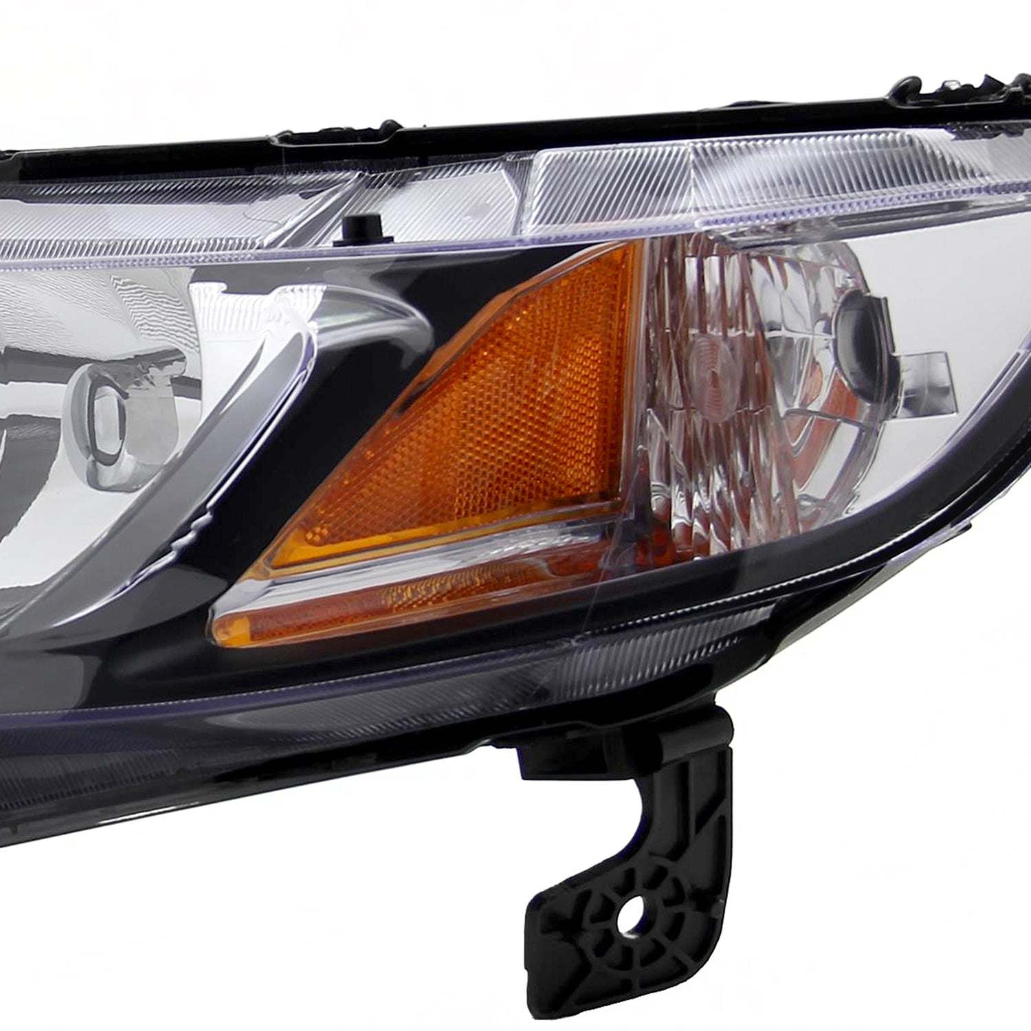 2006-2011 Honda Civic Sedan Crystal Headlights Matte Black/Clear Lens