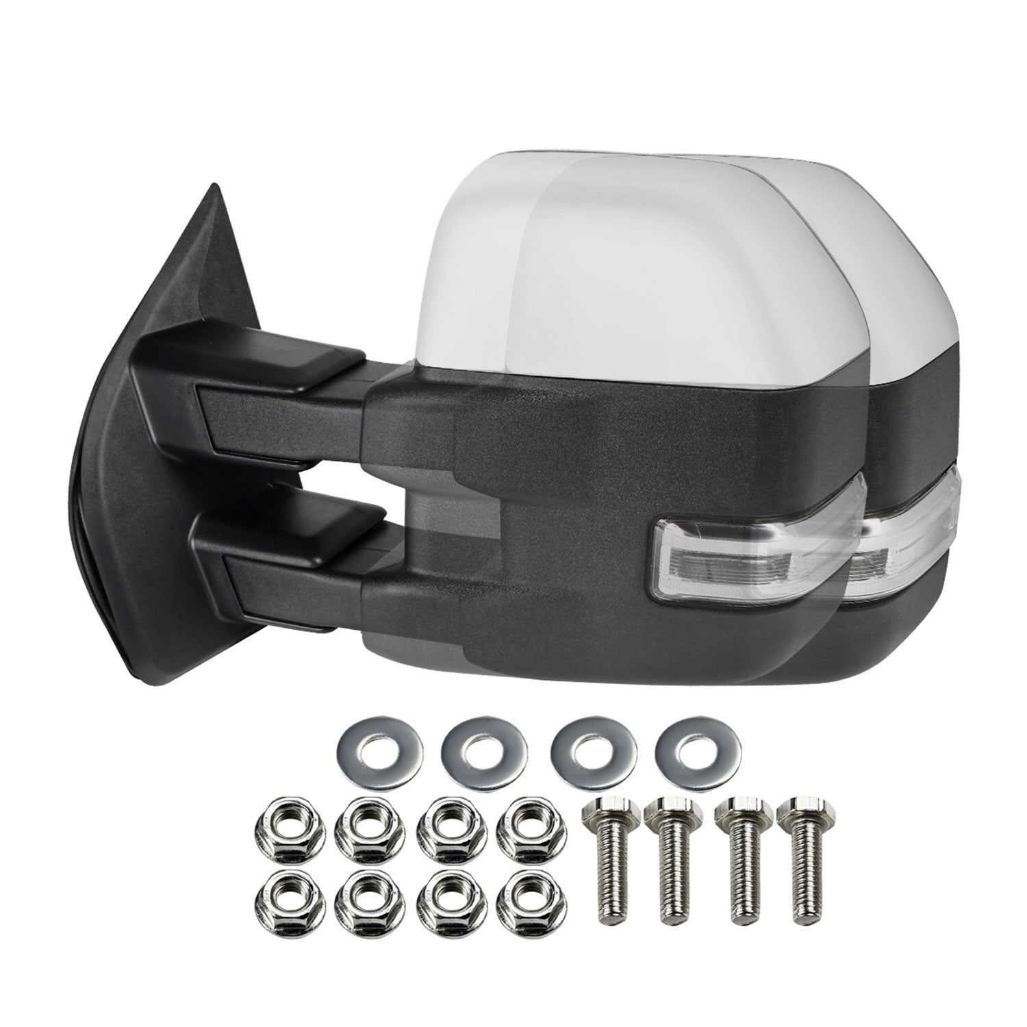 2015-2020 Ford F-150 Heated Chrome Towing Mirrors Sequential &Auxiliary Lights