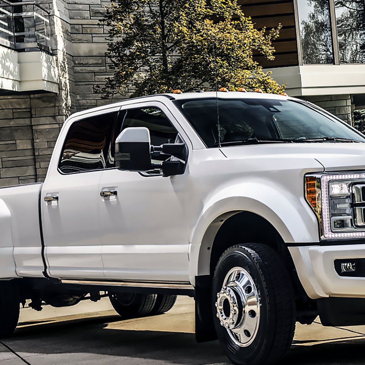 2017-2019 Ford F-250/350/450/550 Heated BSM ATS & Manual Towing Mirrors Smoke