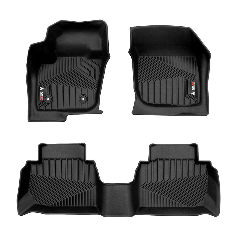 2017-2020 Lincoln MKZ Premium Floor Mats Liners First and Second Row Set Black