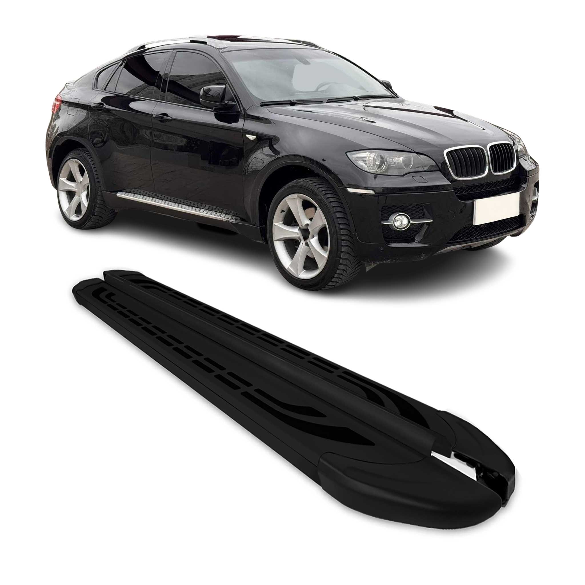 2008-2014 BMW X6 E71 Running Boards Side Steps Black
