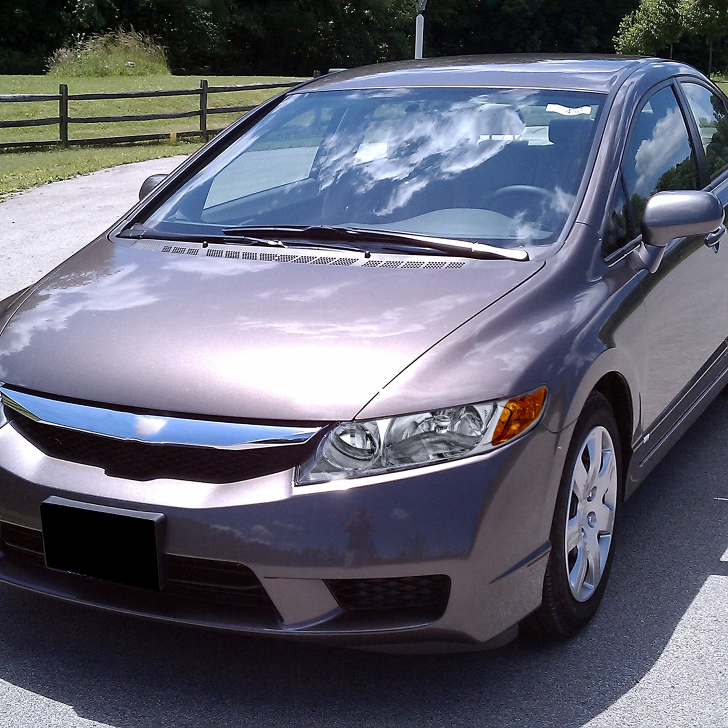 2006-2011 Honda Civic Sedan Factory Style Headlights Chrome/Clear Lens