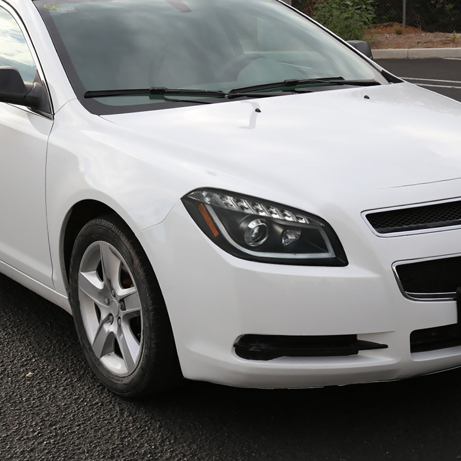 2008-2012 Chevy Malibu LS LT LTZ Hybrid LED Headlights LED Signal Lights Black