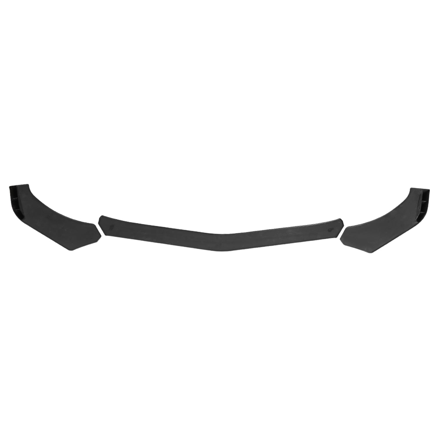 Universal Glossy Black Polypropylene 3Pcs Bumper Lip Spoiler Splitter