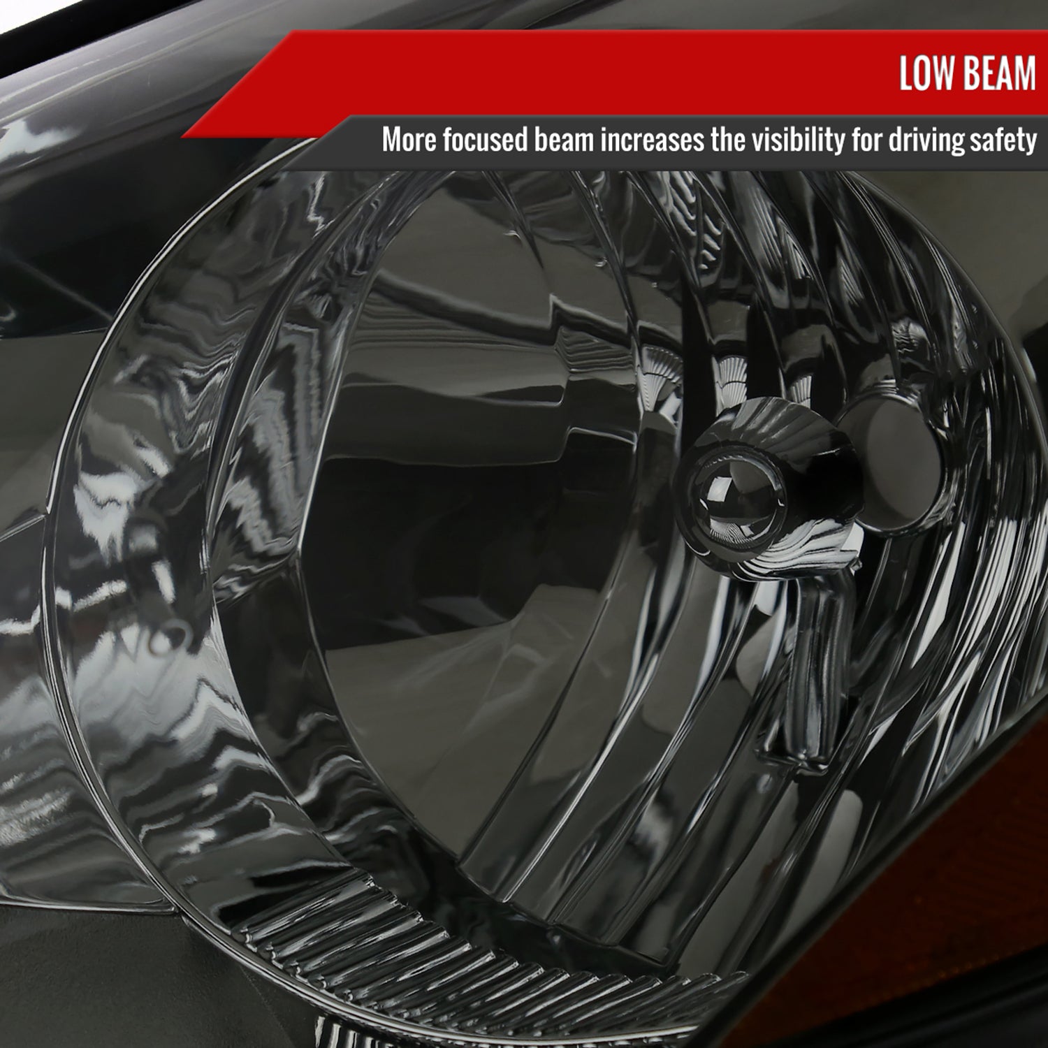 2006-2010 Toyota Sienna Factory Headlights w/Amber Reflector Chrome/Smoke