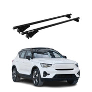 Roof Rack Cross Bars Luggage Carrier for Volvo EX40 2025 Aluminium Black 2 Pcs