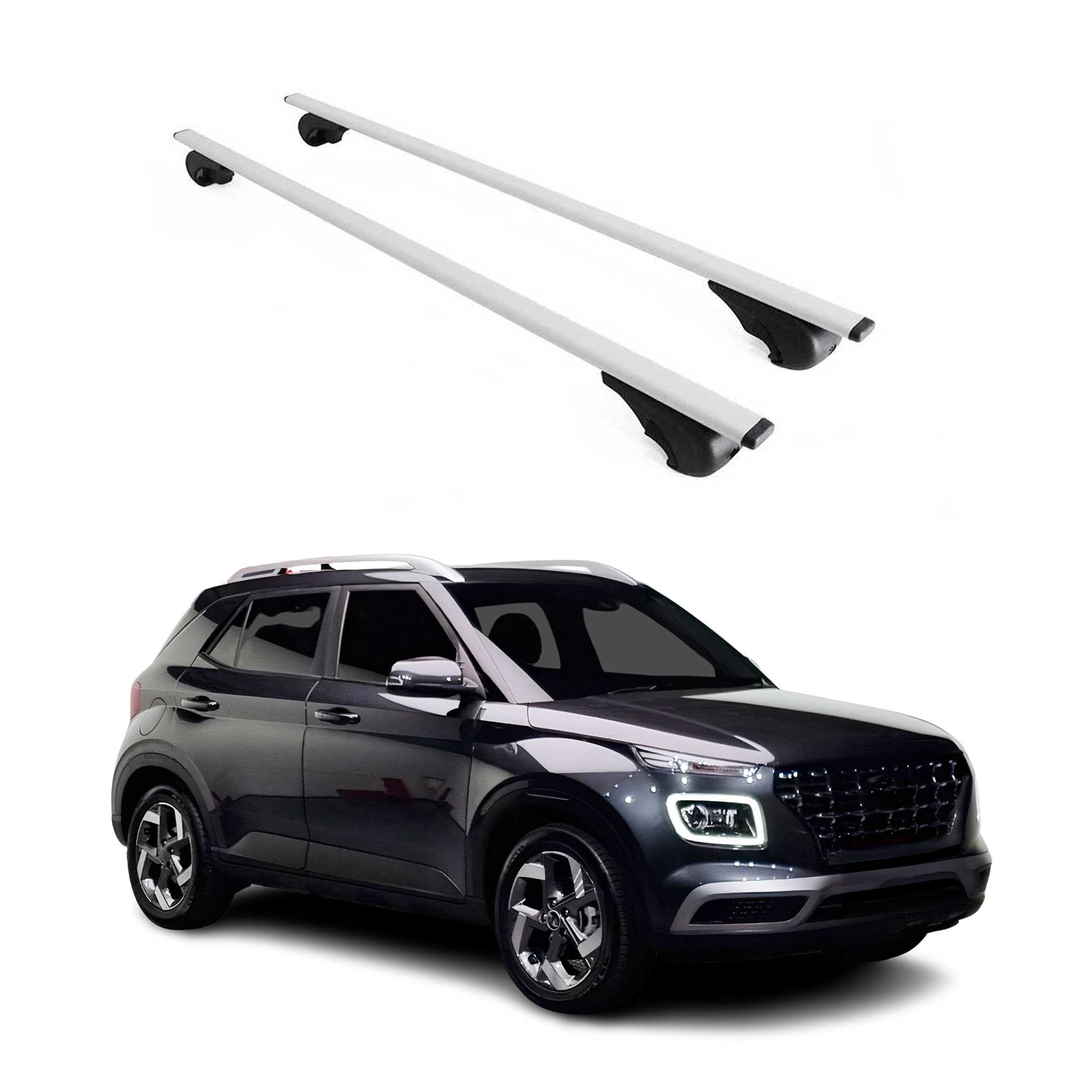 2020-2025 Hyundai Venue Roof Rack Cross Bars Silver