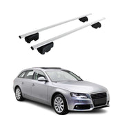 2008-2012 Audi A4 B8 Wagon Roof Rack Cross Bars Black Luggage Carrier 2 Pcs