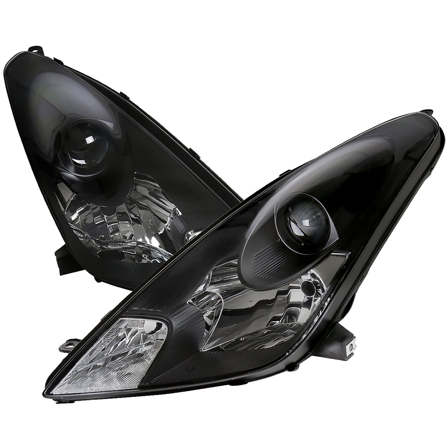 2000-2005 Toyota Celica Projector Headlights Matte Black Housing/Clear Lens