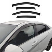 2010-2013 Kia Forte Window Visor Vent Rain Deflector 4Pcs Smoke