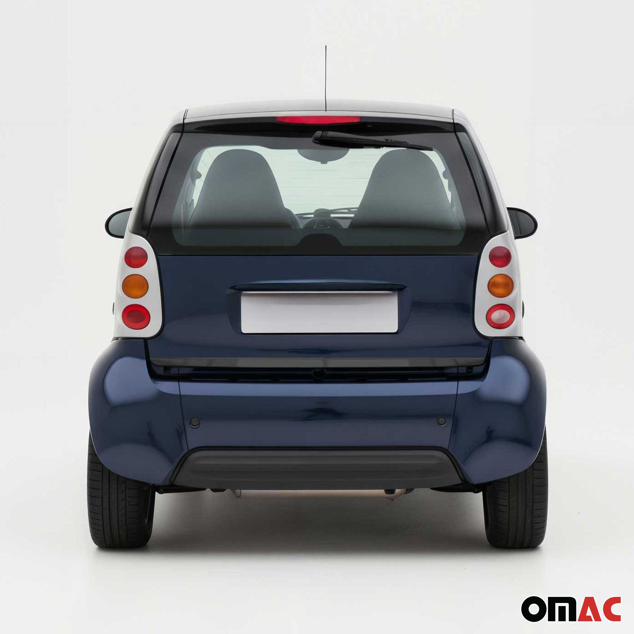 2007-2015 Smart ForTwo Rear Trunk Molding Trim Stainless Steel Dark 1Pc