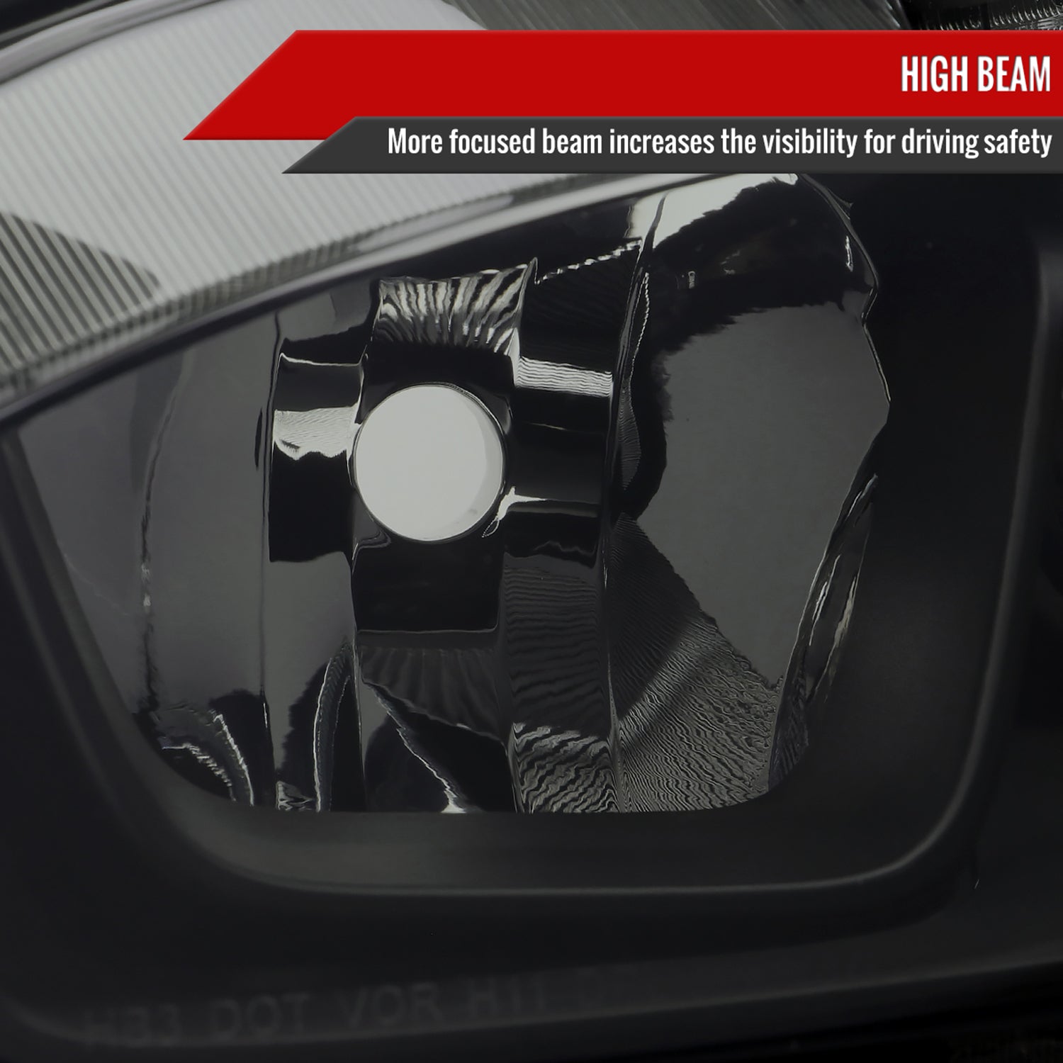 2016-2021 Honda Civic LED Strip Factory Projector Headlights Matt Black/Smoke