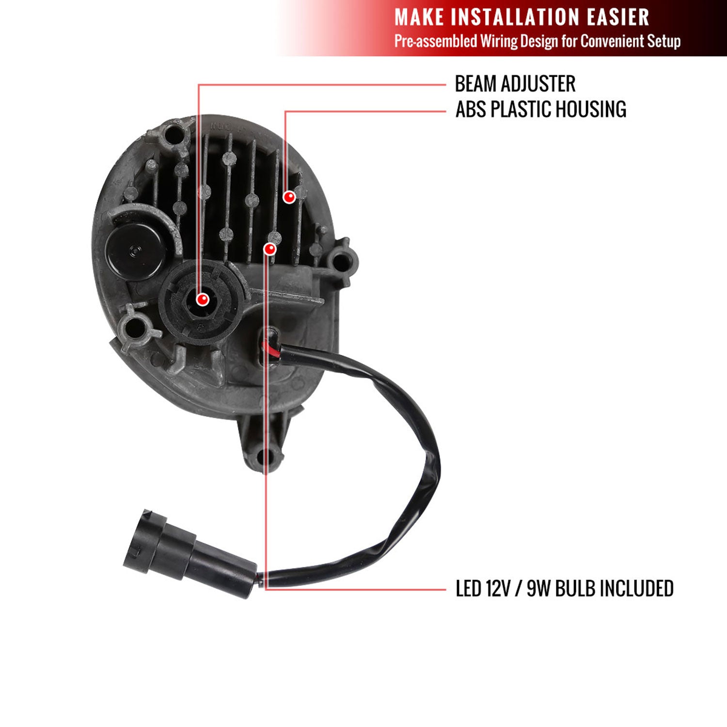 2017-2019 Mazda CX-5 LED Fog Lights Kit Chrome Housing/Clear Lens