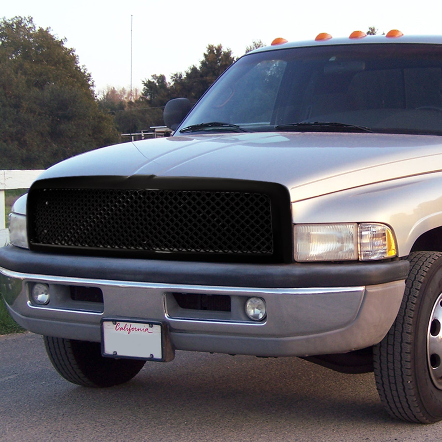 1994-2002 Dodge RAM Glossy Black ABS Honeycomb Mesh Grille