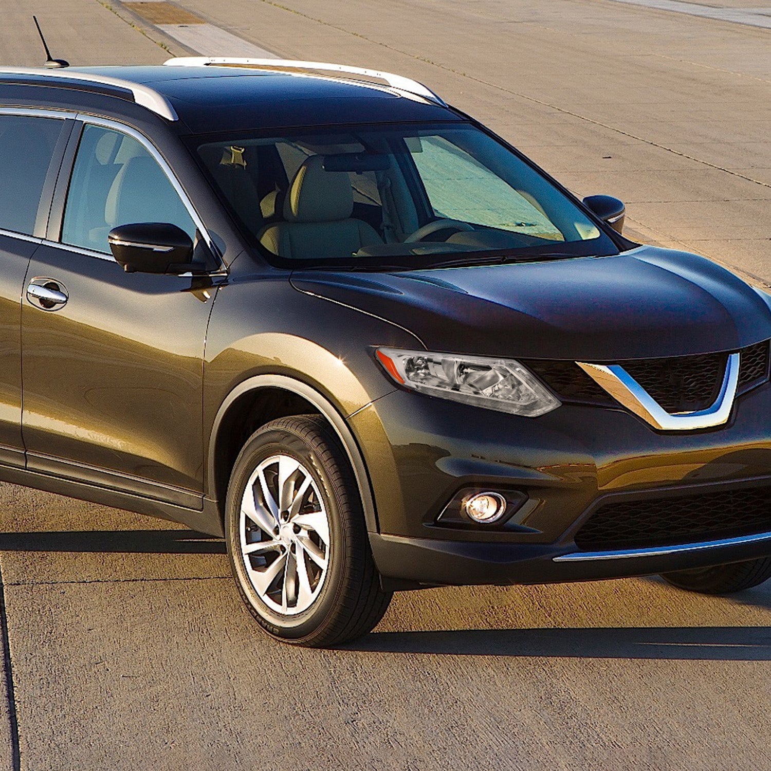 2014-2016 Nissan Rogue LED Strip Factory Style Headlights Chrome/Clear Lens