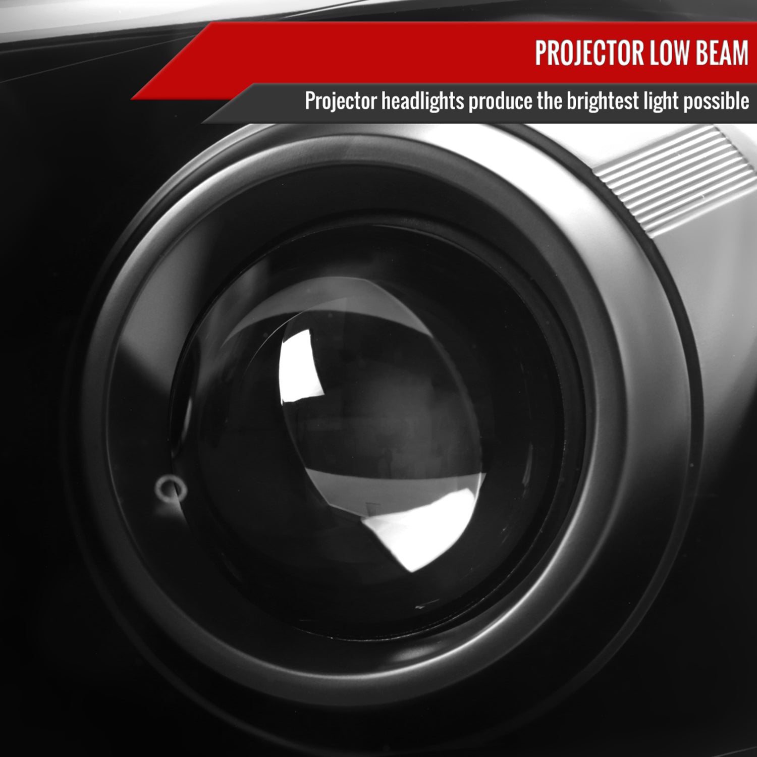 2010-2016 Cadillac SRX Projector Headlights Turn Signal LED Bar Black