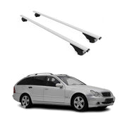 2001-2009 Mercedes C Class S203 Wagon Roof Rack Cross Bars Silver