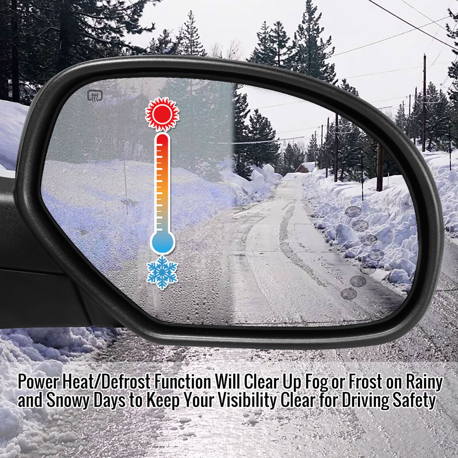 2007-2013 Chevy Silverado/GMC Sierra Chrome Heated Side Mirror Passenger Side