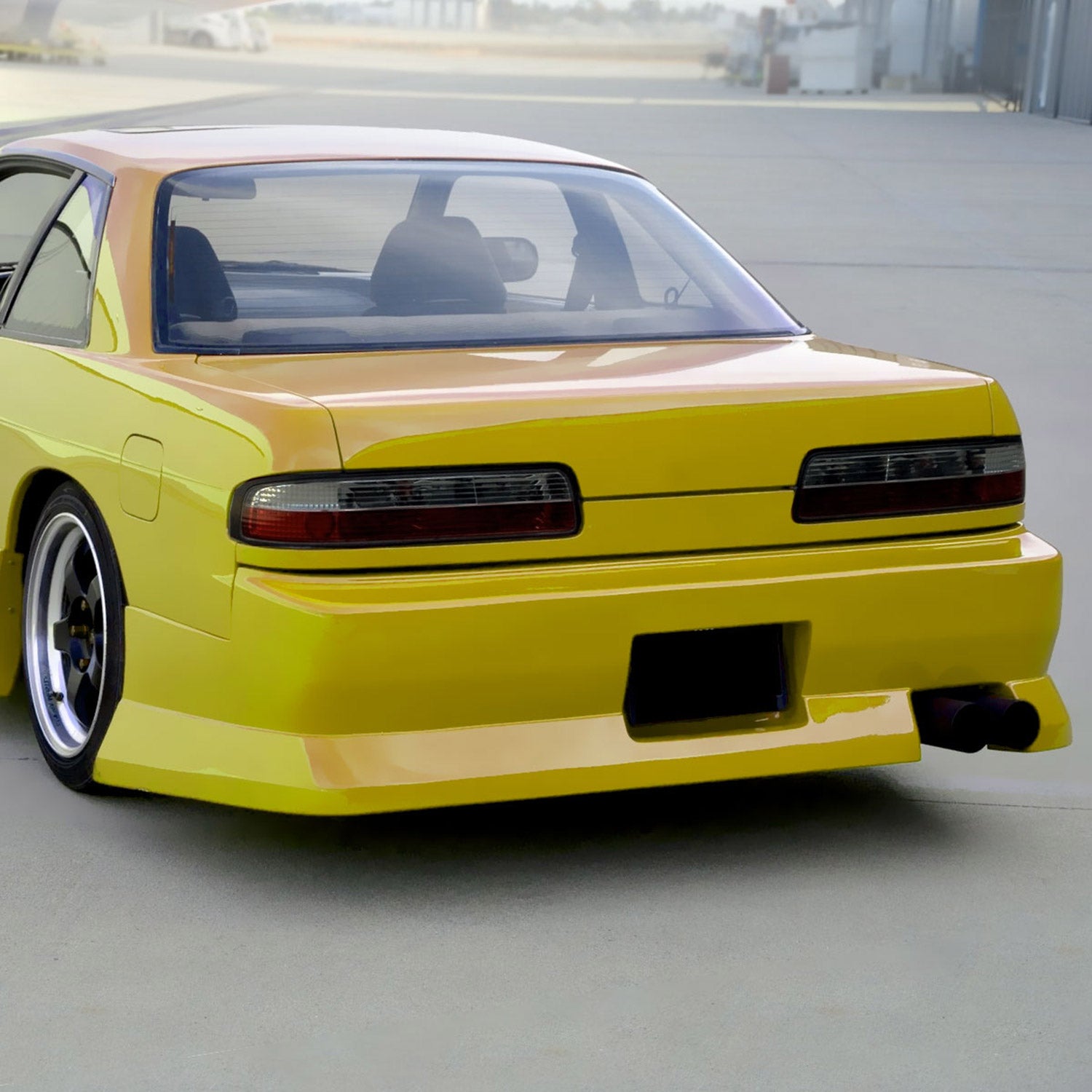 1989-1994 Nissan 240SX S13 Coupe Tail Lights Chrome Housing/Red Smoke Lens