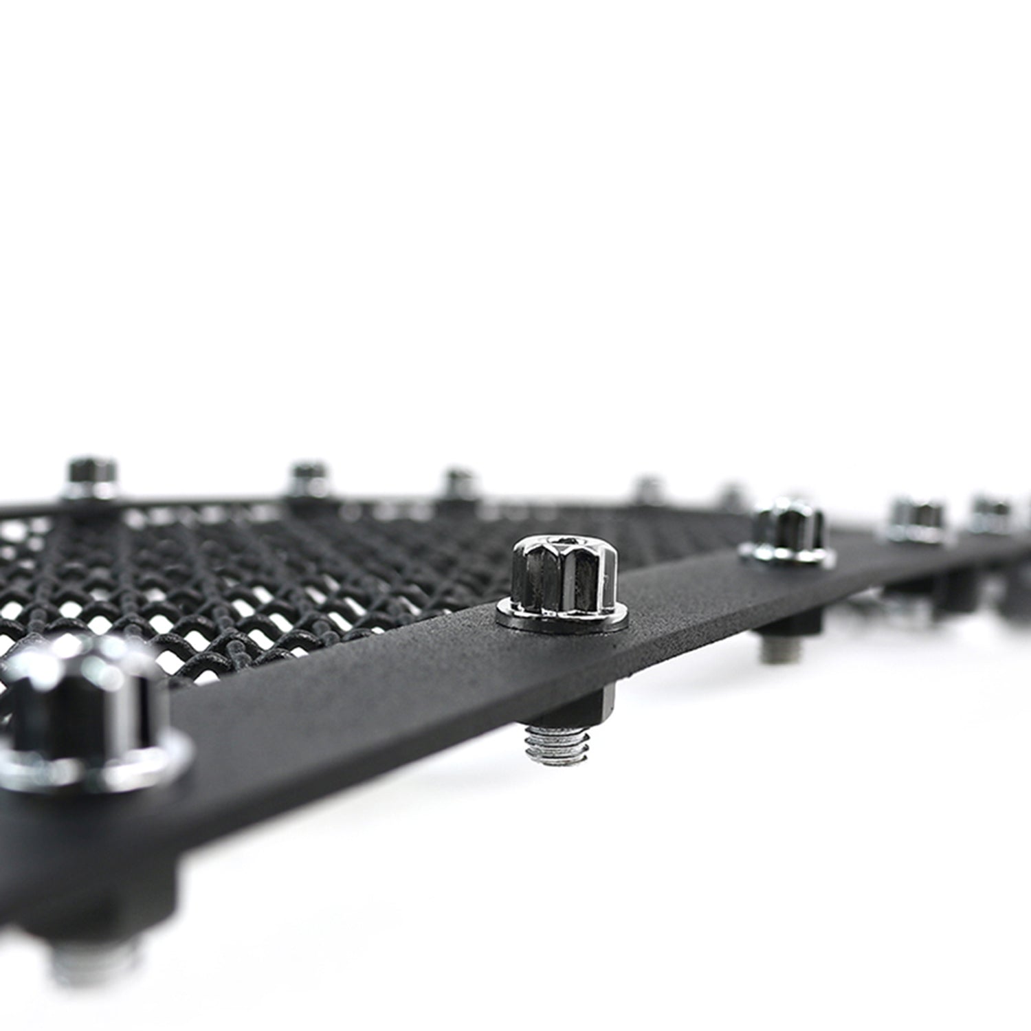 2014-2015 Chevy Silerado 1500 Rivet Style Black S.Steel 2PC Mesh Grille Insert