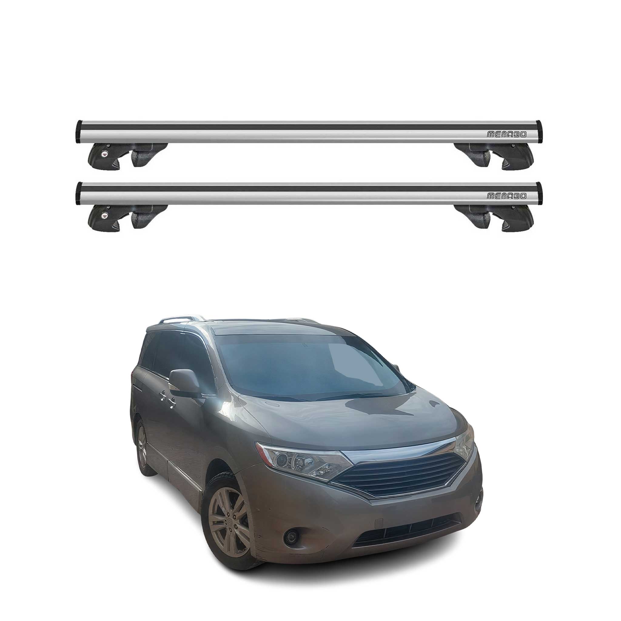 2011-2017 Nissan Quest Roof Rack Cross Bars Silver