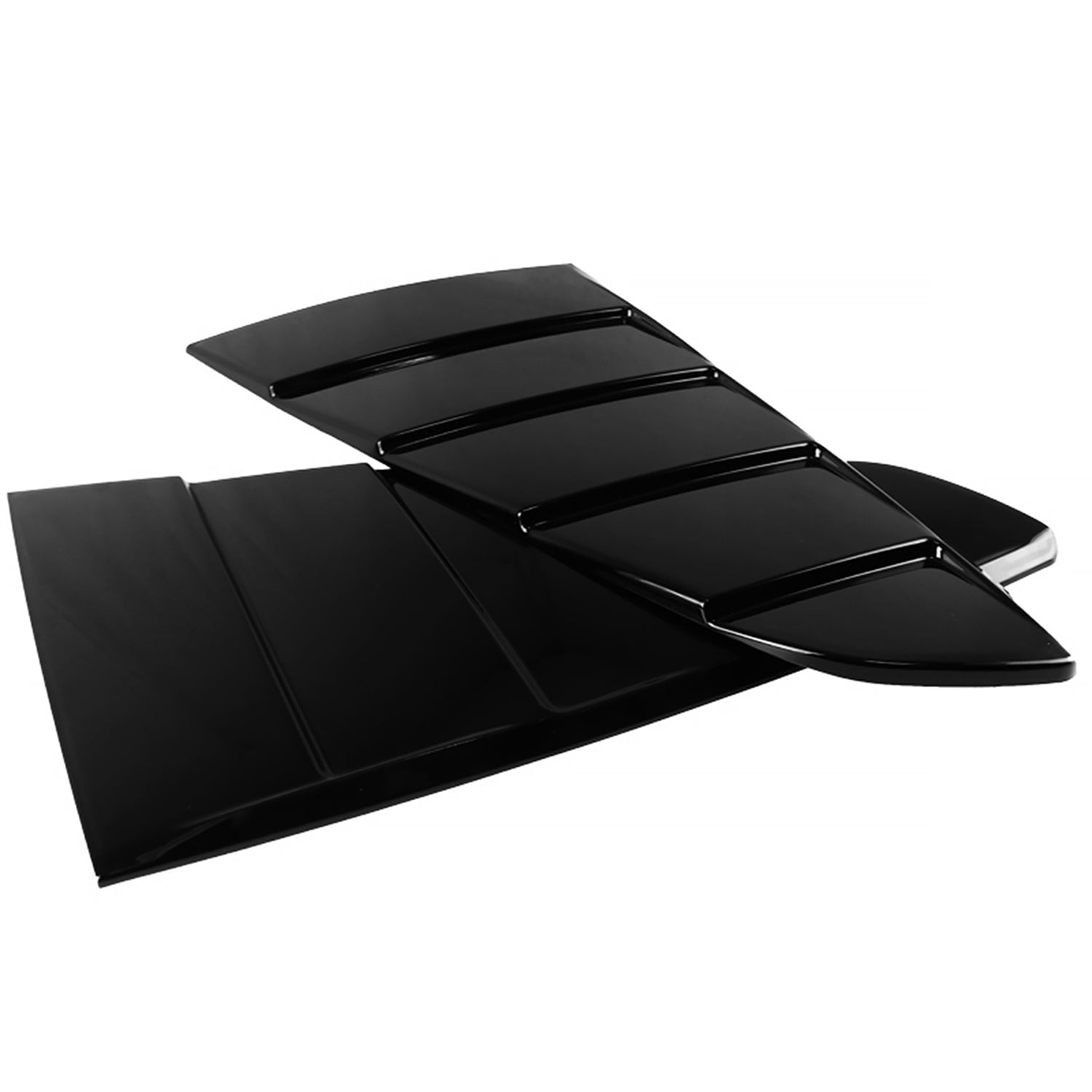 2015-2018 Ford Mustang Glossy Black ABS Quarter Side Window Louvers Vent
