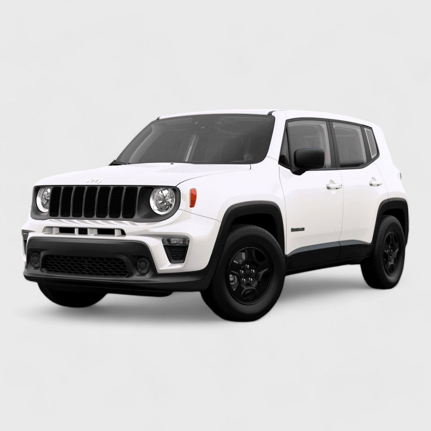 2020-2024 Jeep Renegade Grille Overlay Gloss Black 7Pcs ABS Plastic