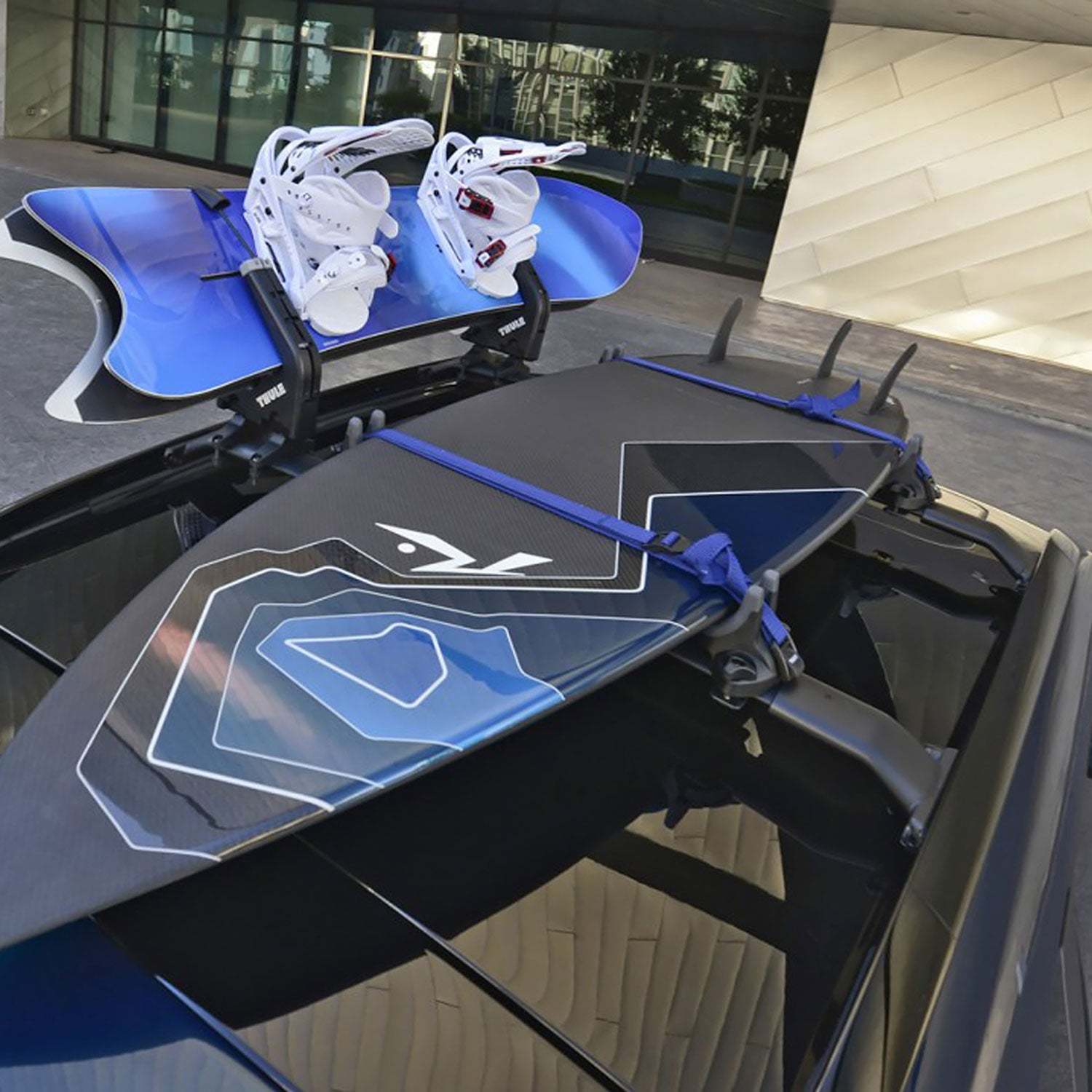 2013-2016 Mazda CX-5 Black Powder Coated Aluminum Roof Rack Cross Bars