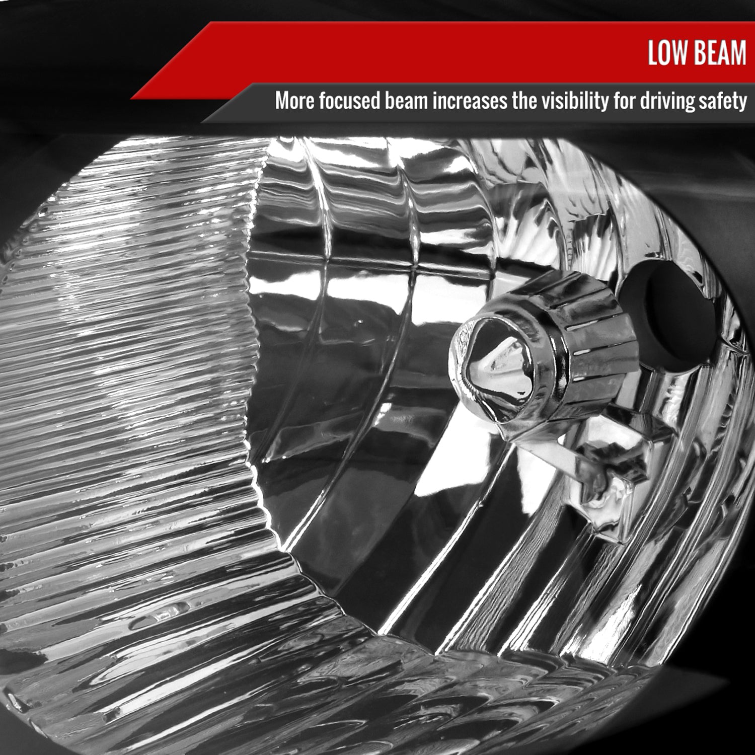 2009-2010 Toyota Corolla Factory Crystal Headlights Amber Reflector Matt Black