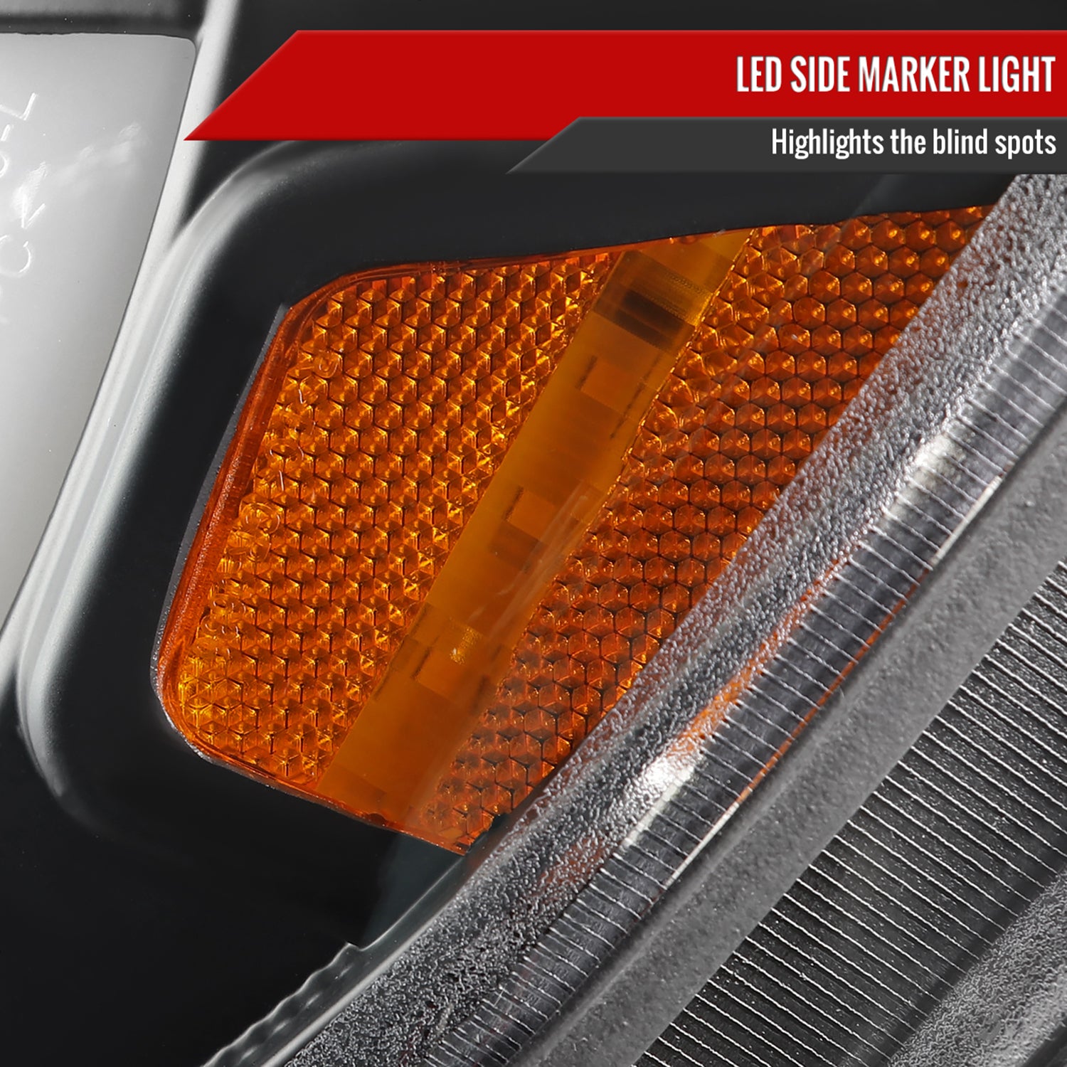 2015-2021 Chevy Colorado LED Bar Projector Headlights Matte Black/Clear Lens