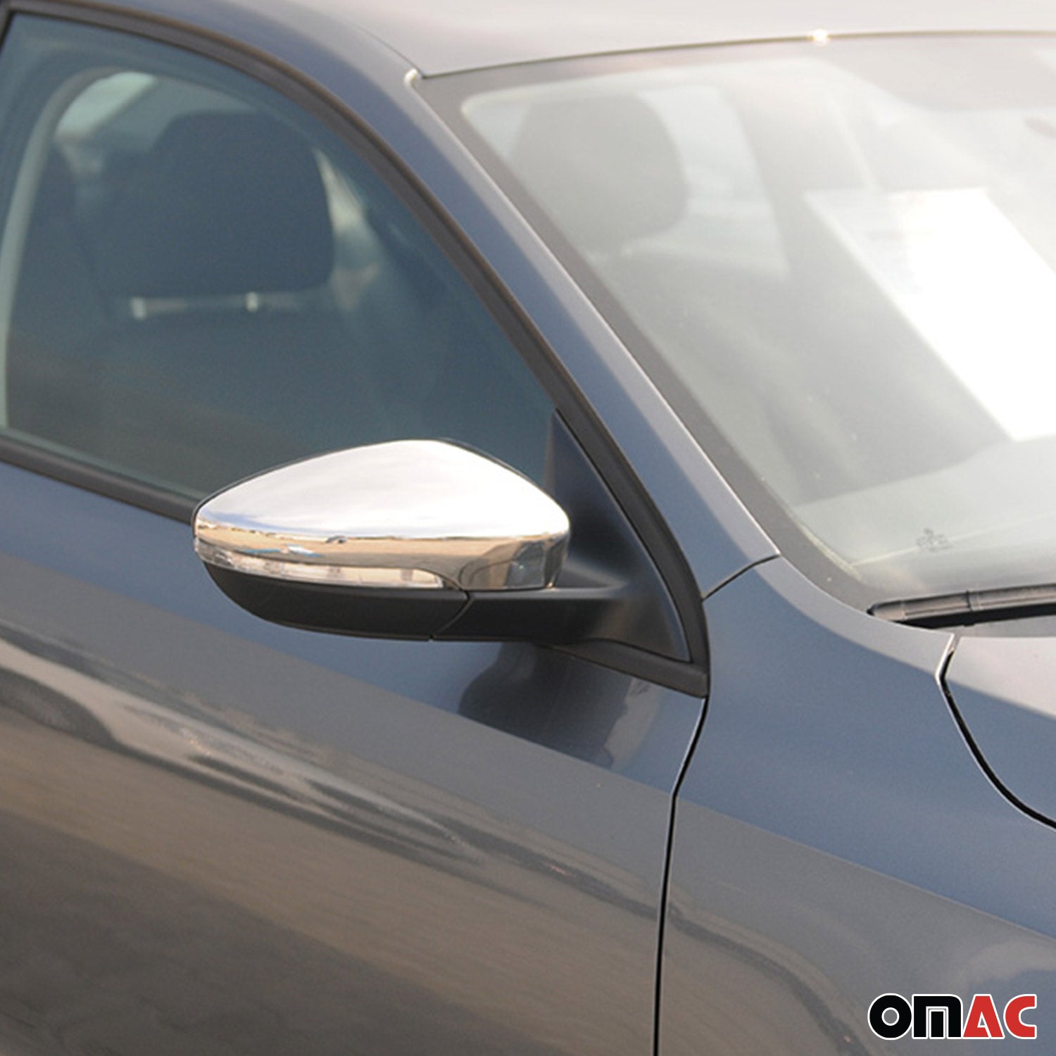 Side Mirror Cover Caps Fits VW Eos 2010-2015 FL Stainless Steel Chrome 2 Pcs