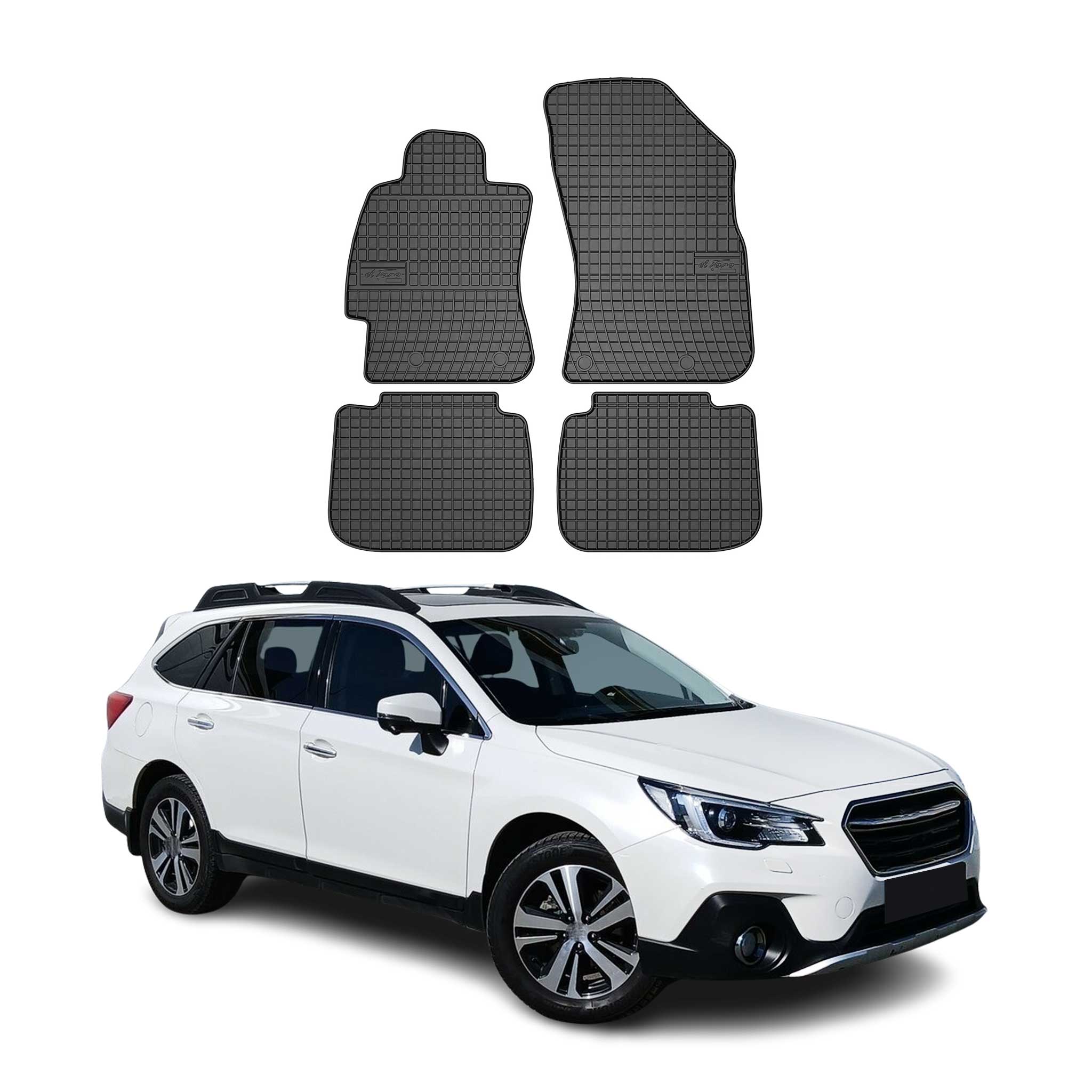 2015-2019 Subaru Outback Floor Mats Liners Full Set All Weather Rubber Black