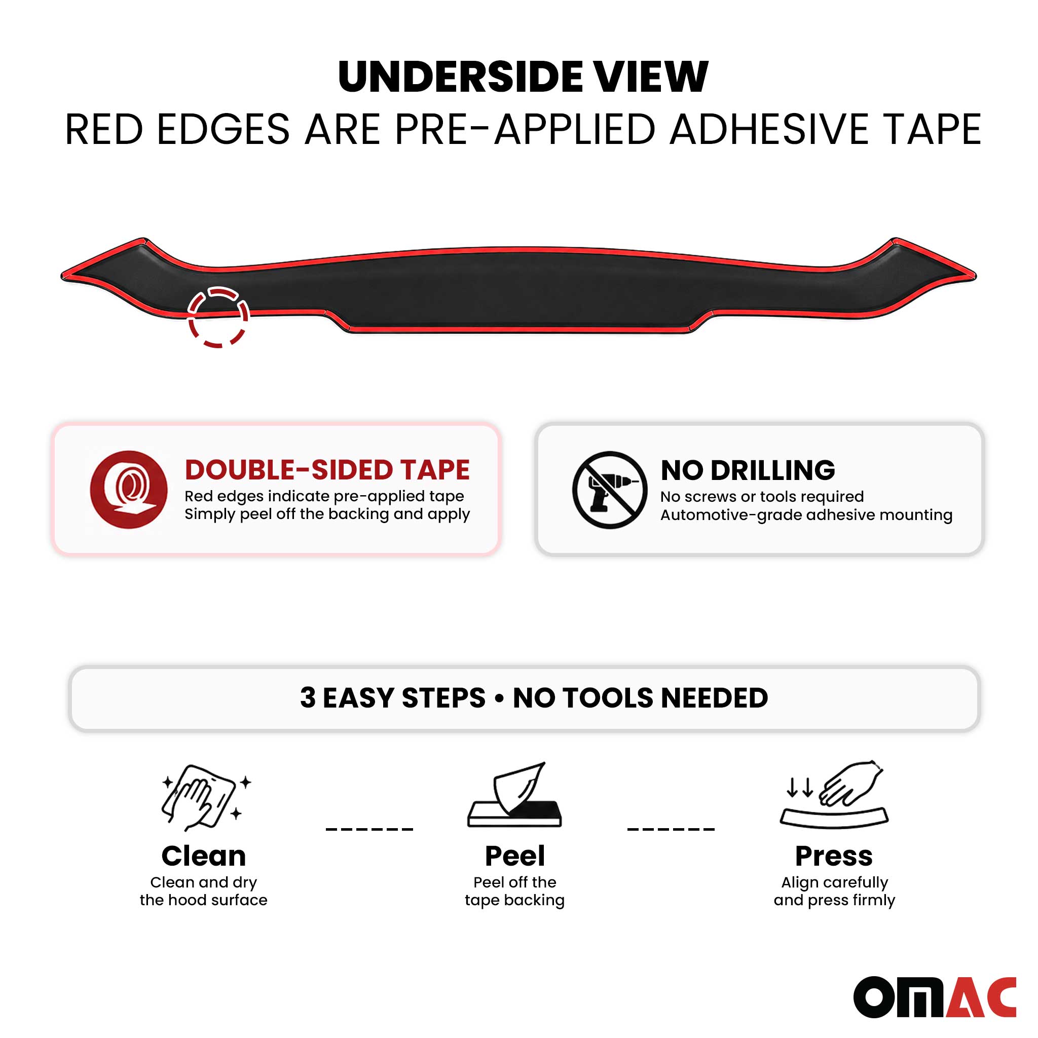 2007-2010 GMC Sierra 1500 2007-2013 / Sierra 2500HD 3500HD Front Bug Shield Hood Deflector 1 Pc Smoke