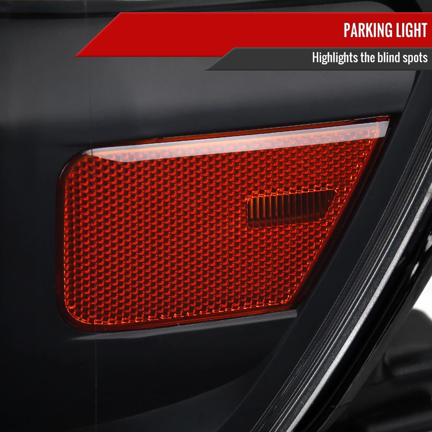 2019-2024 Dodge RAM 1500 Factory Headlights Amber Reflectors Matt Black