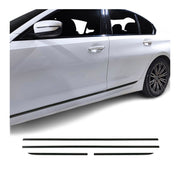 Car Side Door Streamer Guard Trim Black Aluminum Accessories 4 Pcs
